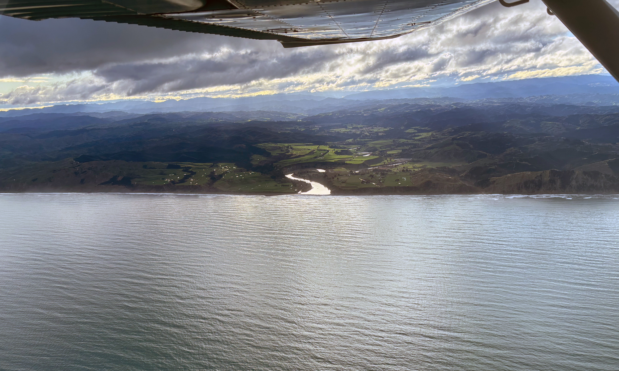 Mouth of the Mohaka River from the air